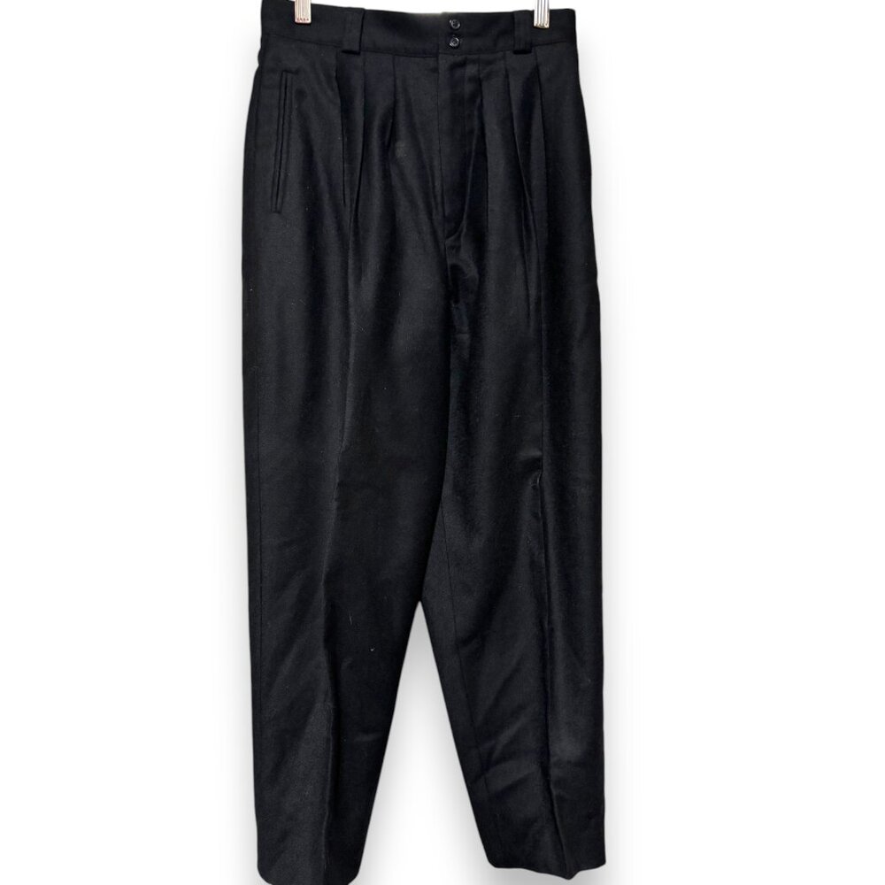 David N VTG 90s Y2K 100% wool 2 button pleated high rise lined dress pants sz 8